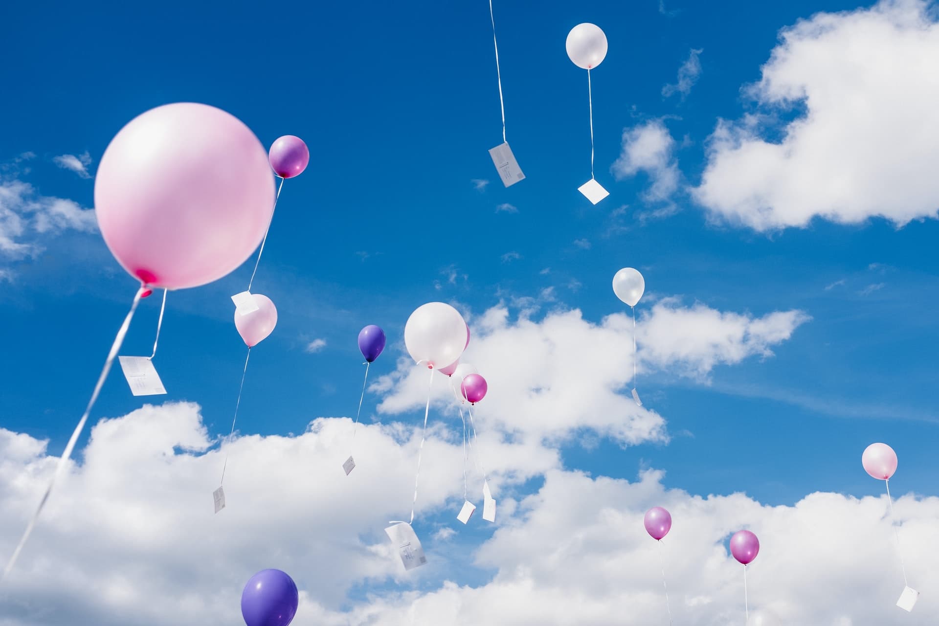 Balloons in the sky