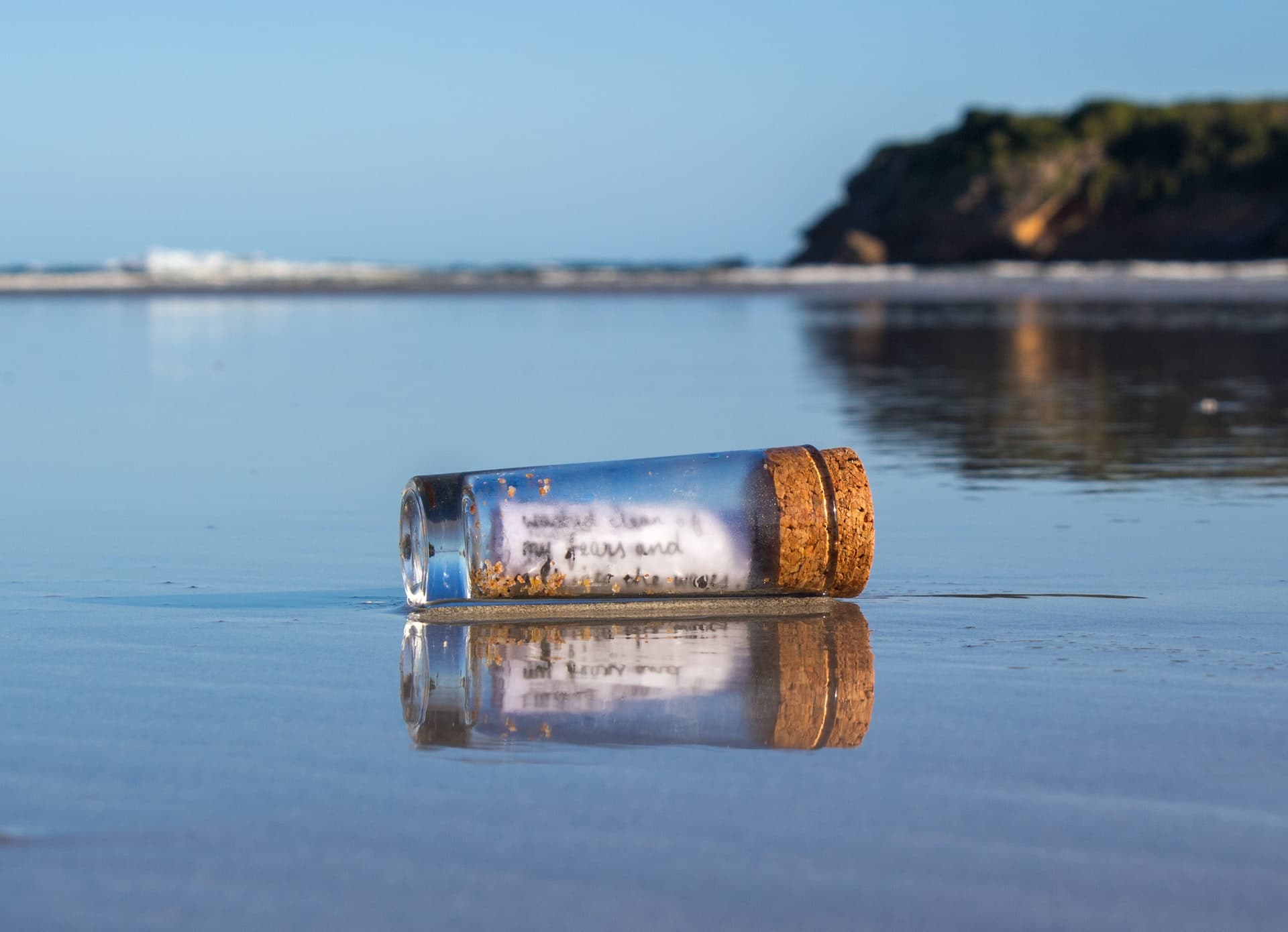 A message in a bottle, washed ashore